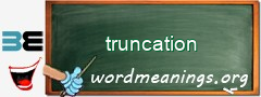 WordMeaning blackboard for truncation